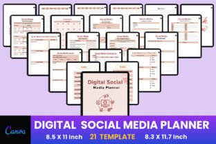 Digital Social Media Planner Canva