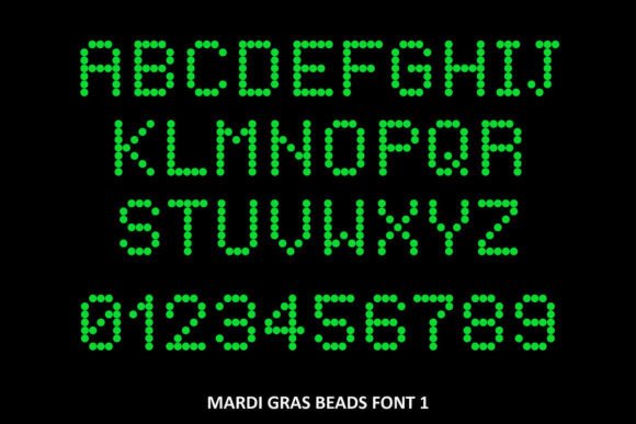 Mardi Gras Beads Font PNG with transparent background - Preview 1