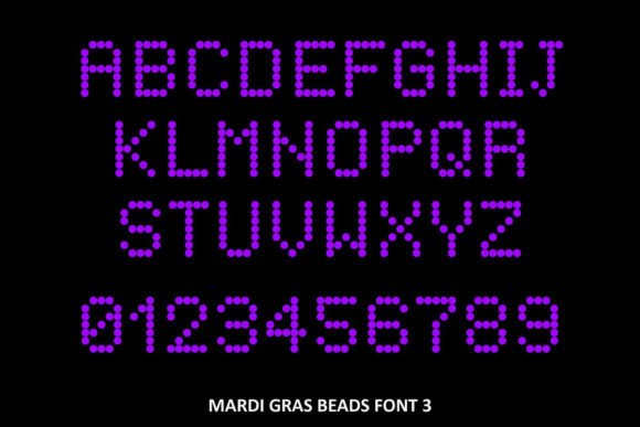 Mardi Gras Beads Font PNG with transparent background - Preview 3