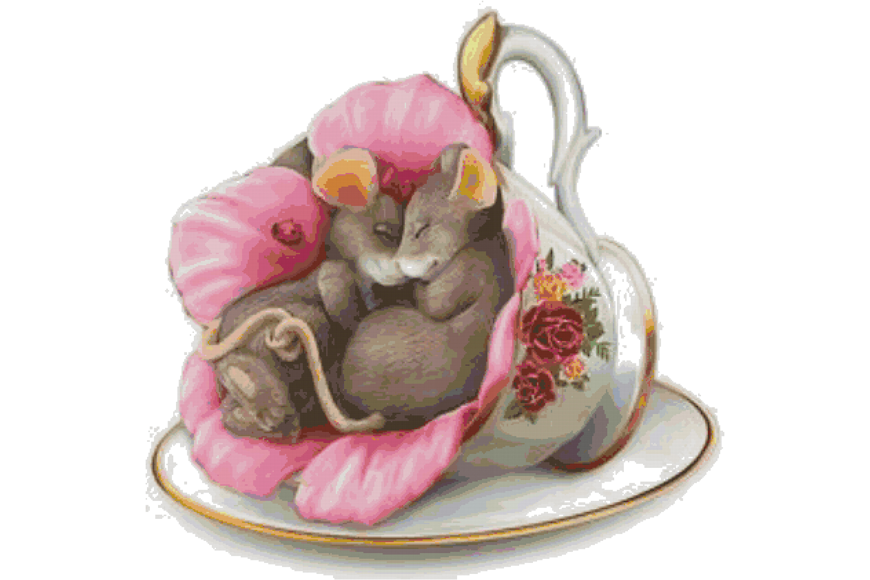 Mices Cup Counted Cross Stitch Patterns