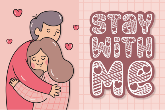Paint Love Font PNG with transparent background - Preview 3