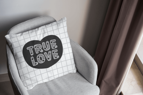 Paint Love Font PNG with transparent background - Preview 4