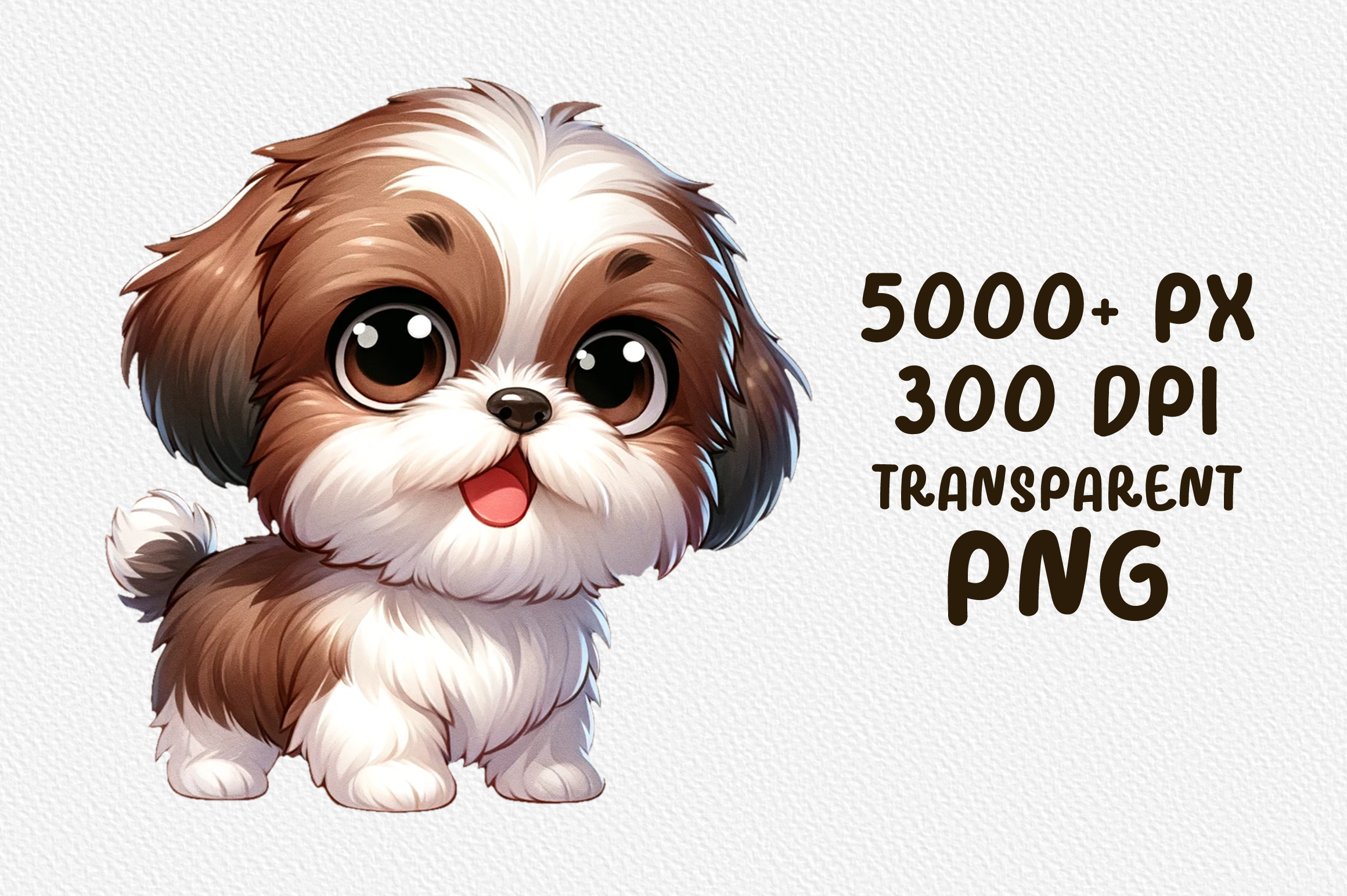 Shih Tzu Puppy Standing - Watercolor Graphic by SellingPOD · Creative ...