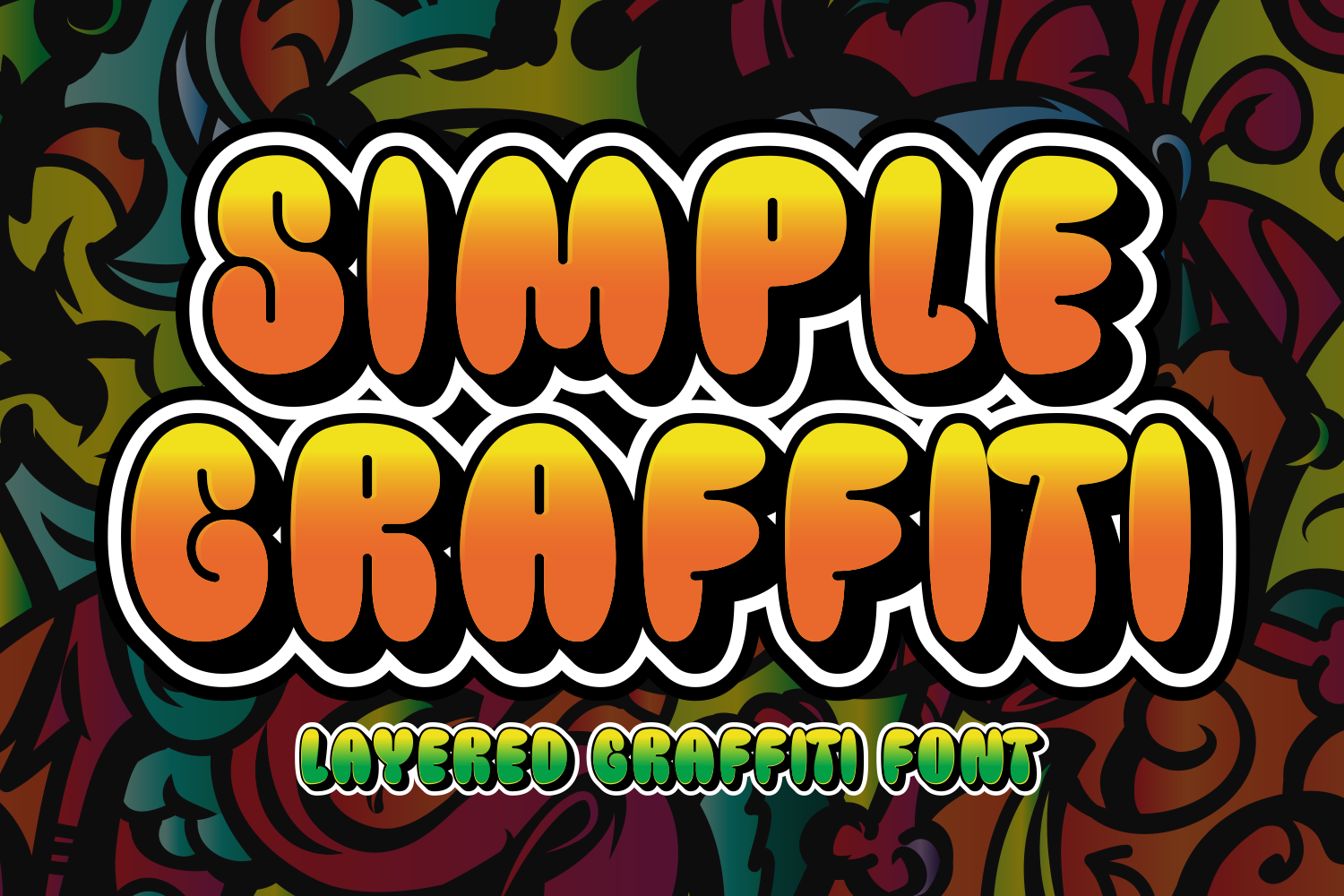 Simple Graffiti font preview: cool bold minimal urban lettering