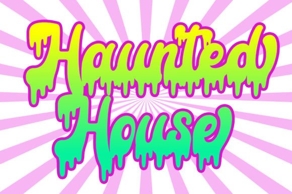 Slime Font PNG with transparent background - Preview 2
