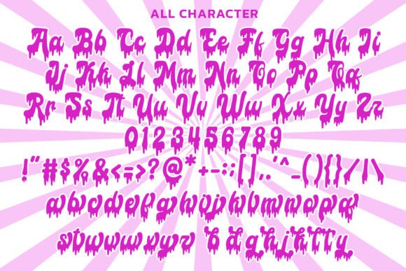 Slime Font PNG with transparent background - Preview 6