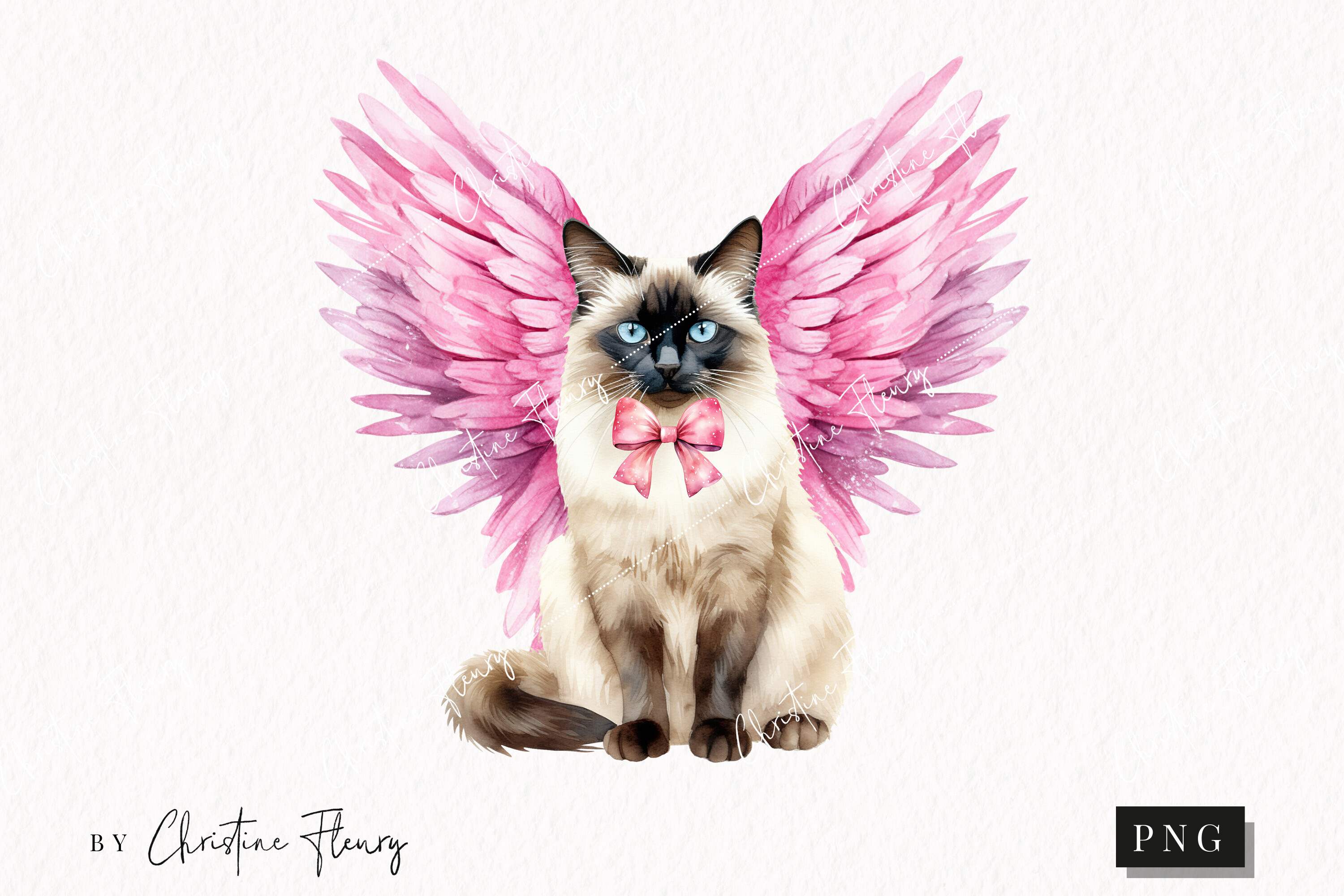 Valentine Balinese Cat PNG Graphic by Christine Fleury · Creative Fabrica