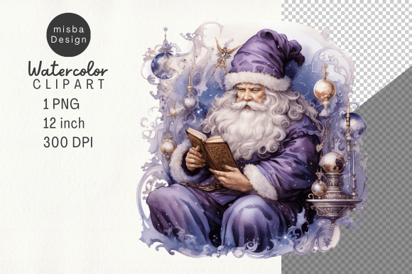 Vintage Christmas Santa Sublimation PNG