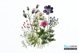 Watercolor Spring Flowers Clipart Design Graphic by Regulrcrative ...
