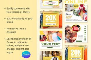 18 Pages Instagram Post Canva Template Graphic by MariShop99 · Creative ...