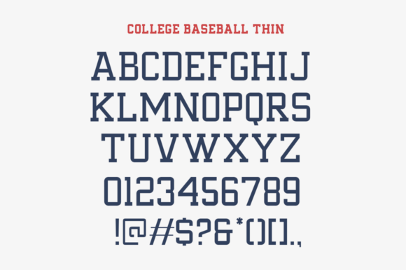 College Baseball Font - Preview 6