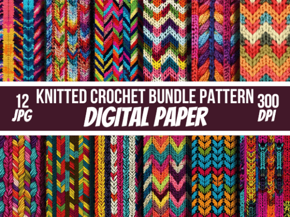 Colorful Knitted Pattern Backgrounds
