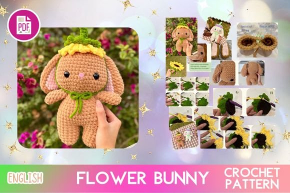 Crochet Flower Bunny / Rabbit Easter