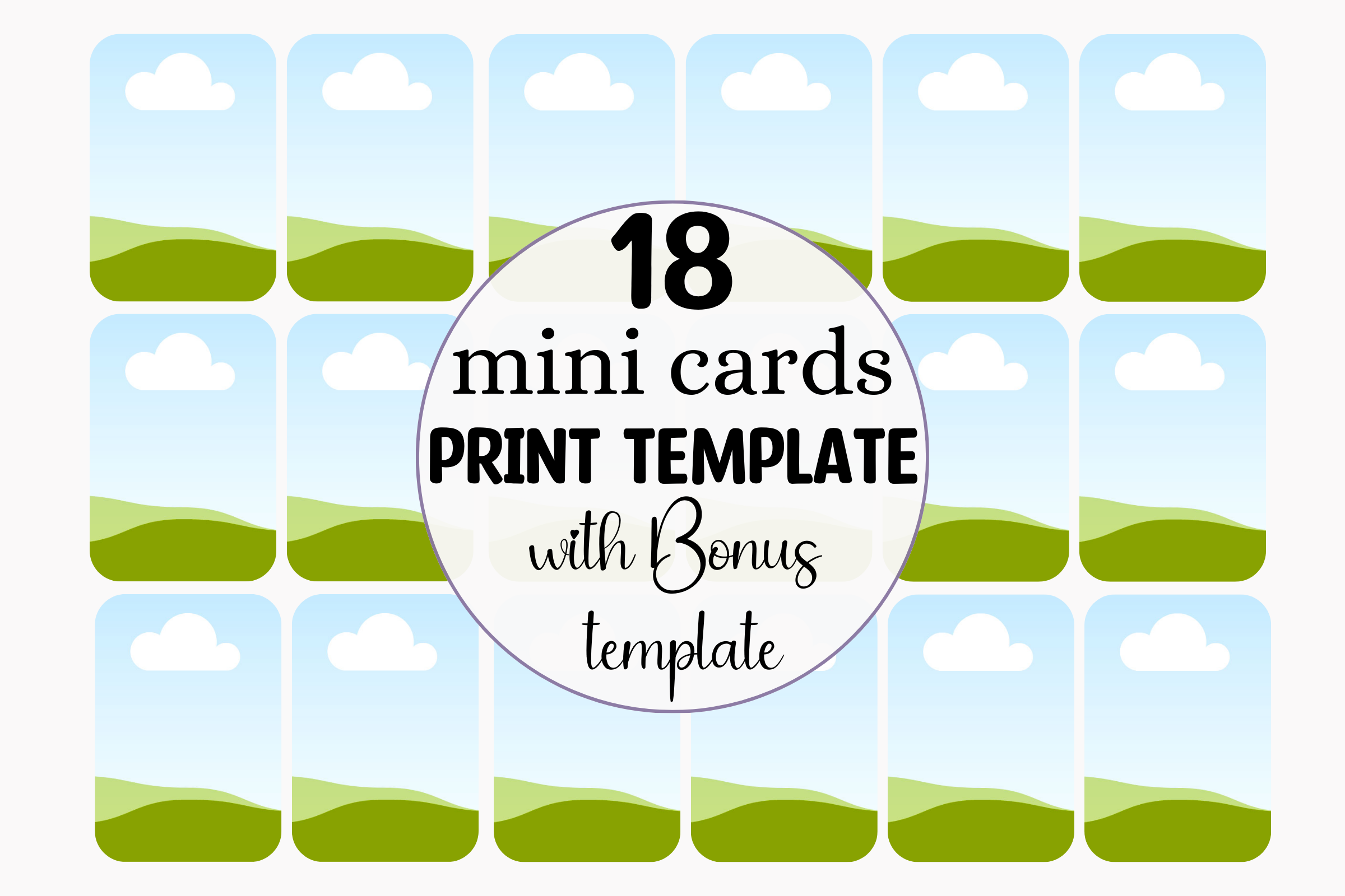 Mini Cards Print Template- for Canva
