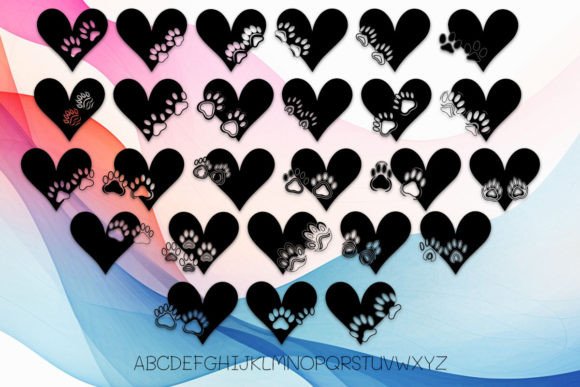Nice Cat Paws Font PNG with transparent background - Preview 1