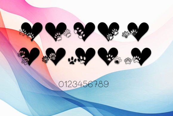 Nice Cat Paws Font PNG with transparent background - Preview 2