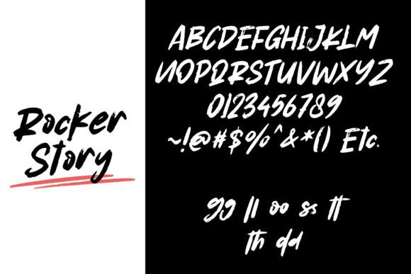 Rocker Story Font PNG with transparent background - Preview 6