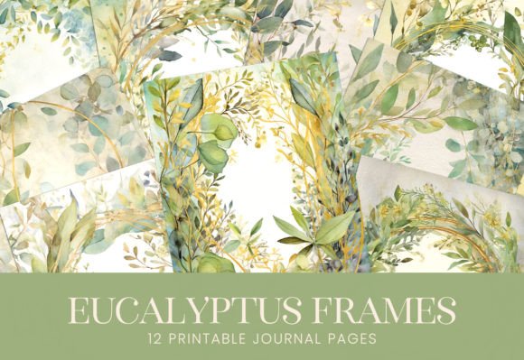 Sage Green Eucalyptus Leaves Frames