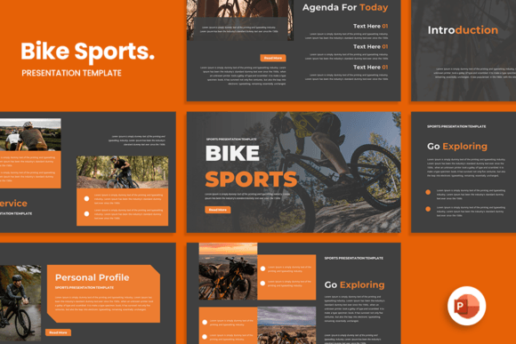 Preview of Bike Sports - PowerPoint Template sports presentation template