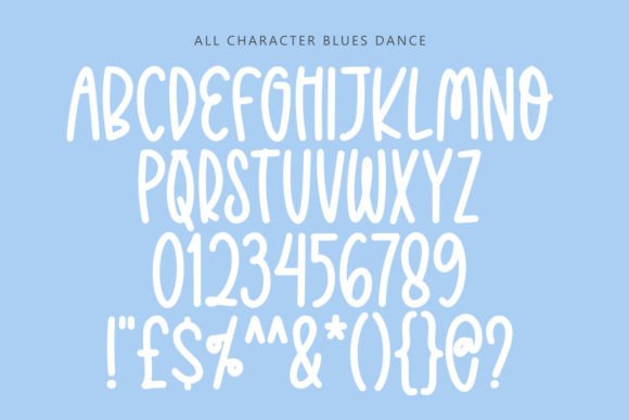 Blues Dance Font PNG with transparent background - Preview 2