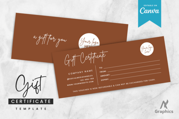 Dark Editable Gift Certificate Template