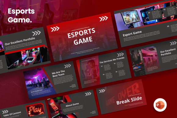 Preview of Esports Game - PowerPoint Template sports presentation template