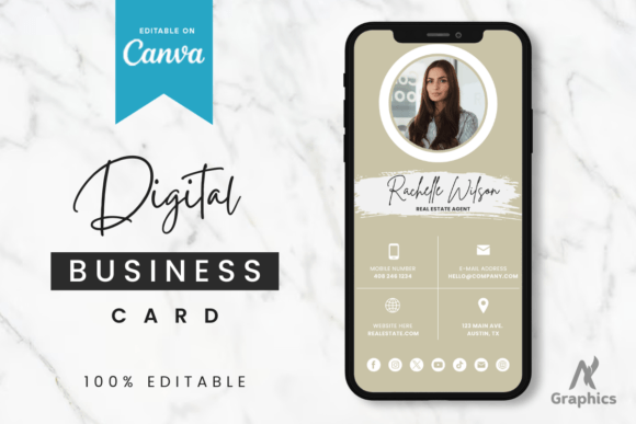 New Digital Business Card Template Graphics