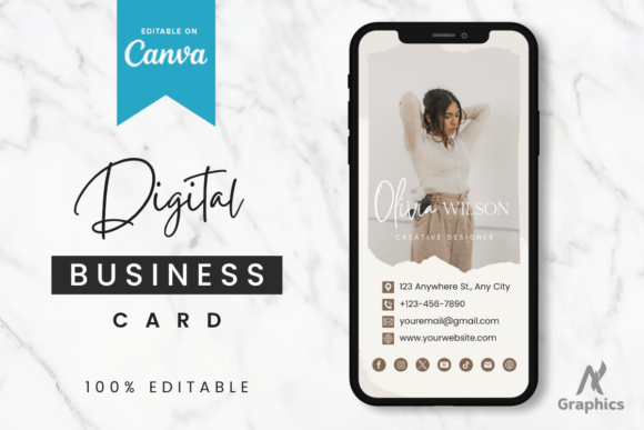 Royal Digital Business Card Template Graphics