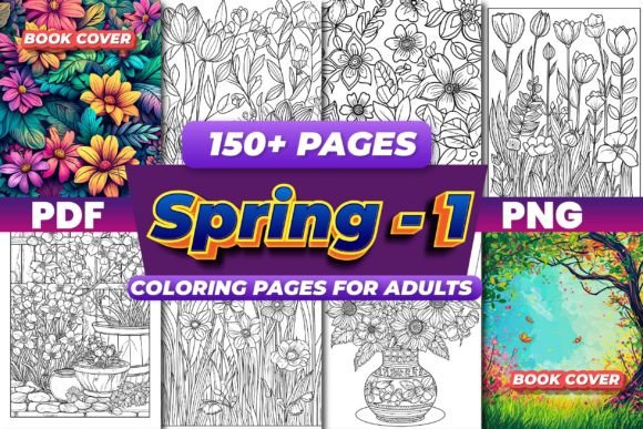 Spring Coloring Pages for Adults