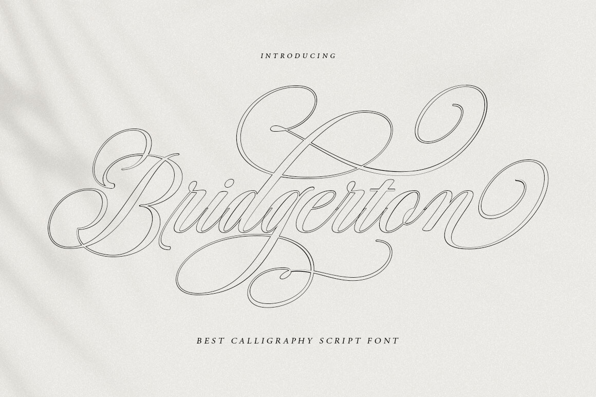 Bridgerton Outline preview - elegant calligraphic hollow script