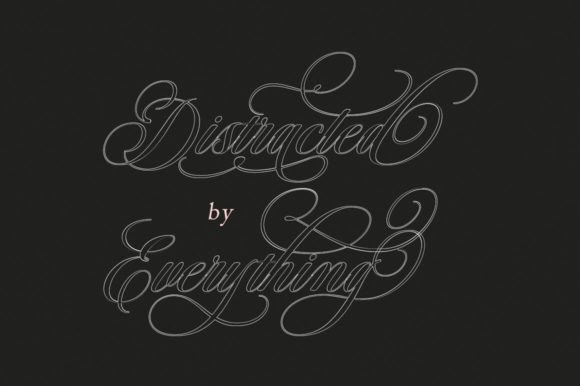 Bridgerton Outline Font - Preview 5