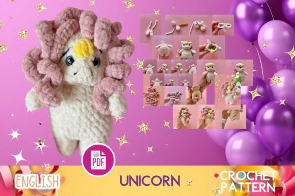 Crochet Rainbow Mini UNICORN / Toy