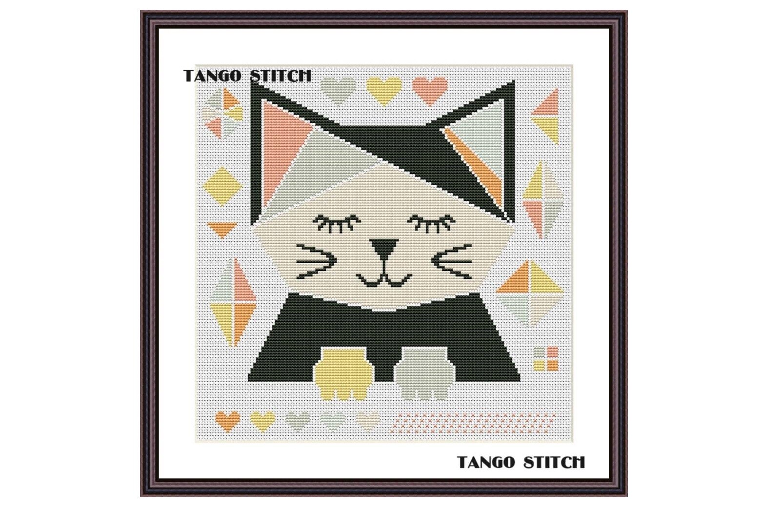 Cute Cat Easy Cross Stitch Pattern