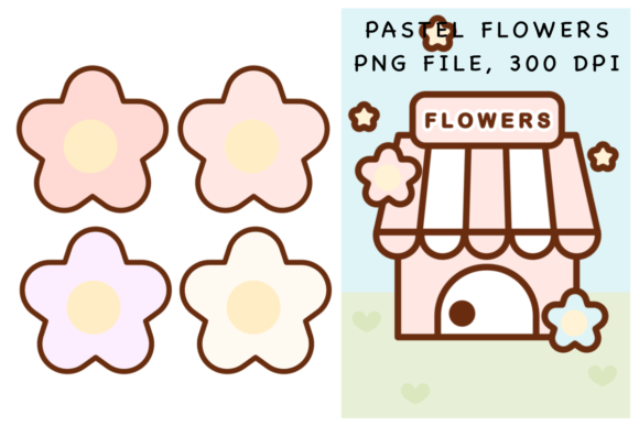Pastel Flowers Sticker