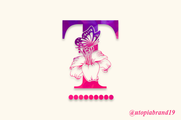 Butterfly and Lily Flower Font - Preview 6