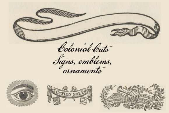 Colonial Cuts Signs Emblems and Ornament