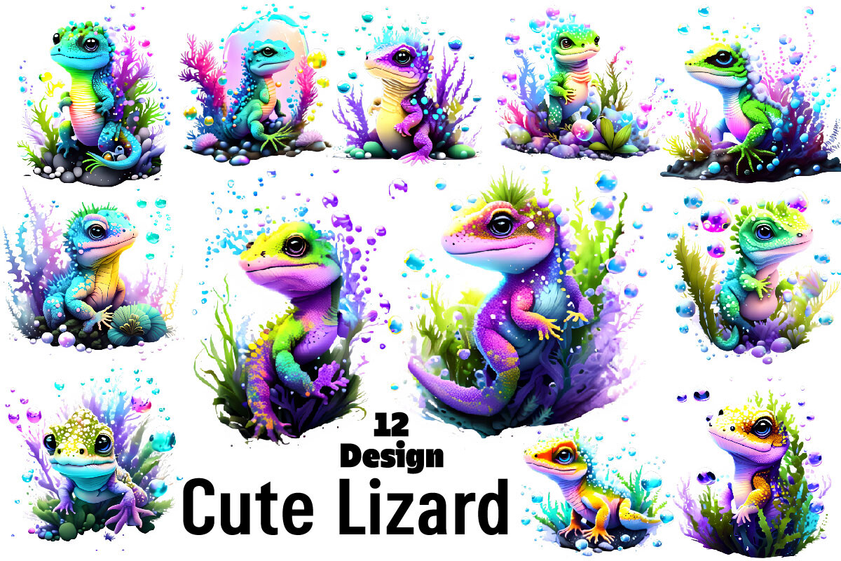Cute Lizard Graphic by Bundle · Creative Fabrica