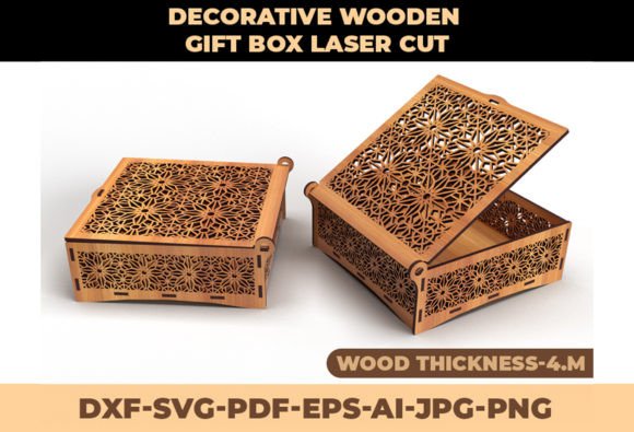 Decorative Gift Box Laser Cut Wooden Box · Creative Fabrica
