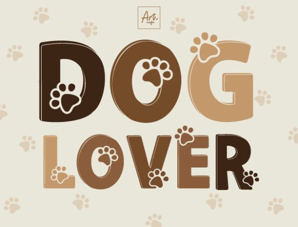 Preview specimen of Dog Lover decorative font