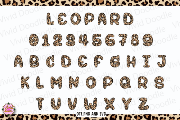 Leopard Safari Font PNG with transparent background - Preview 1