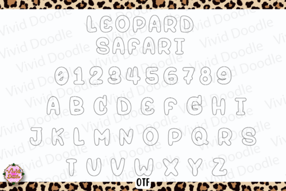 Leopard Safari Font PNG with transparent background - Preview 2