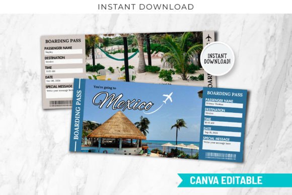 Mexico Boarding Pass Boarding Ticket