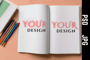 Open coloring book mockup