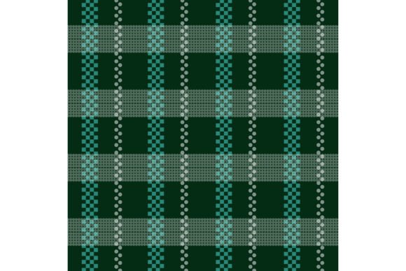 Vintage Plaid Check Pattern Fabric Art