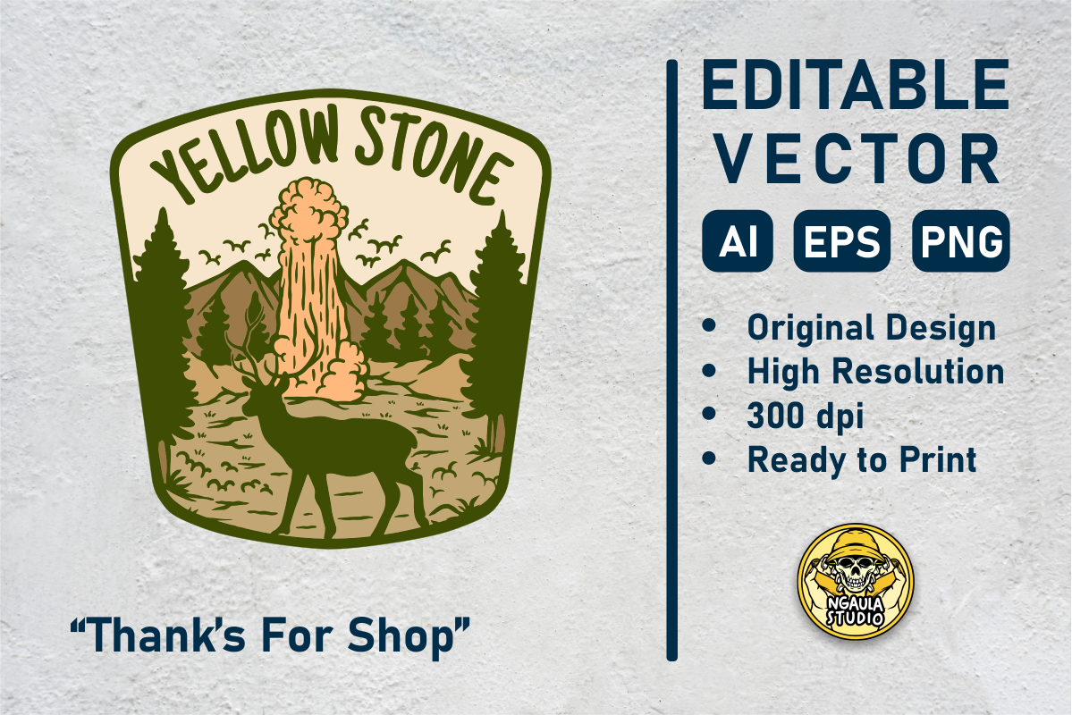 YELLOW STONE NATIONAL PARK Graphic by ngaula.std · Creative Fabrica