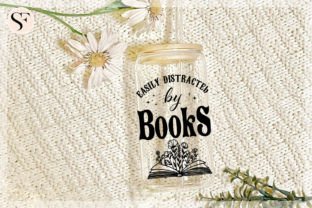 Book Flowers 16oz Libbey Glass Can Wrap Graphic by SoFancy · Creative ...