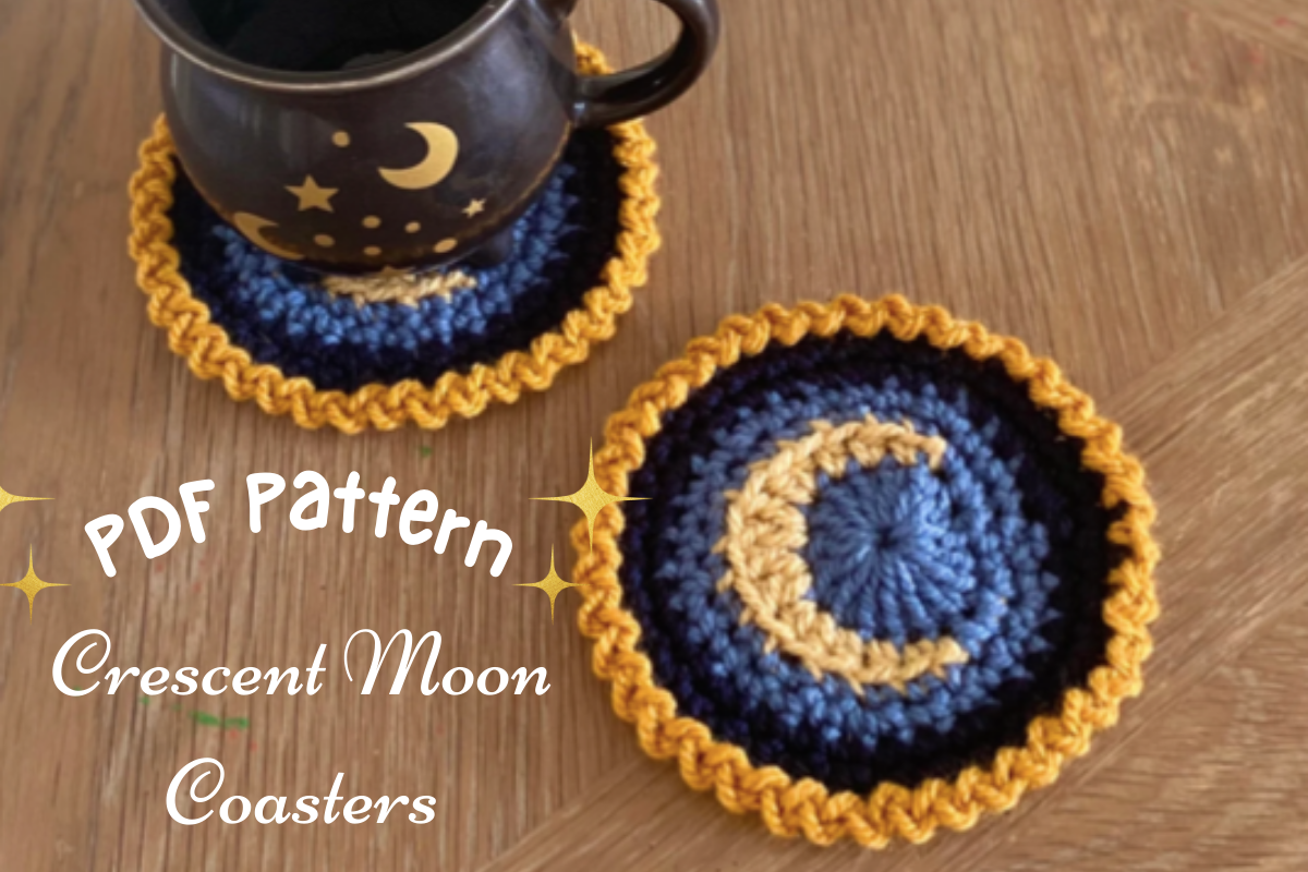 Crescent Moon Coasters Pattern