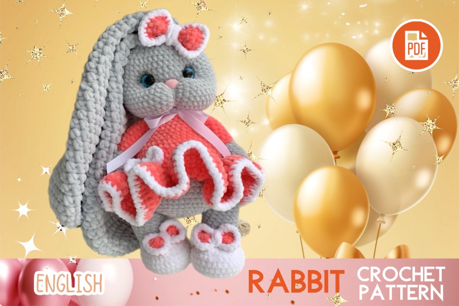 Crochet Rabbit / Easter Holiday Birthday