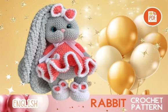 Crochet Rabbit / Easter Holiday Birthday Graphic Crochet Patterns By Ольга Лабутина