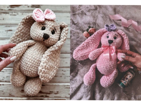 Softy Bunny Toy Crochet Pattern PDF